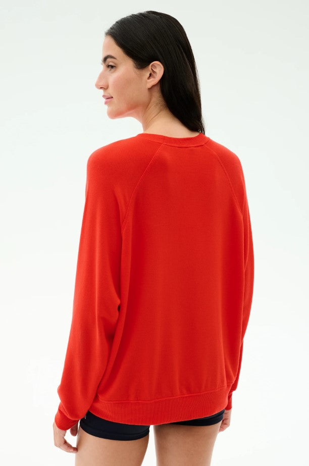 Andie Fleece Sweatshirt - Lotus Red