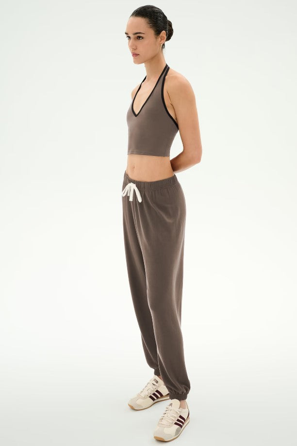 Andie Oversized Fleece Sweatpant - Lentil