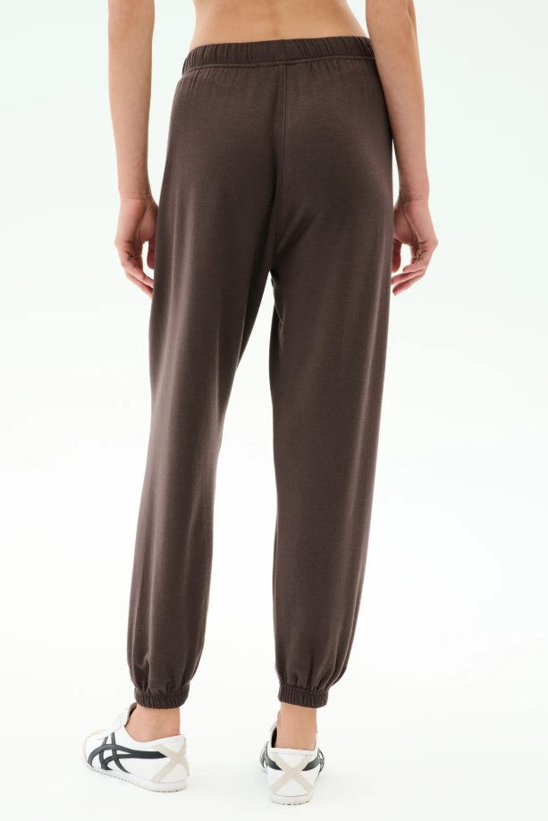 Andie Oversized Fleece Sweatpant - Dark Chocolate