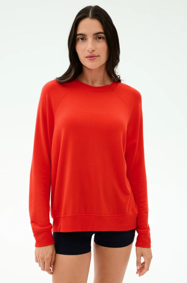 Andie Fleece Sweatshirt - Lotus Red