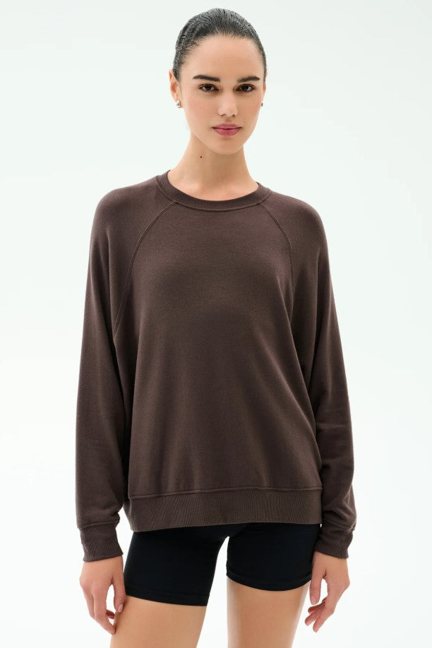Andie Fleece Sweatshirt - Dark Chocolate