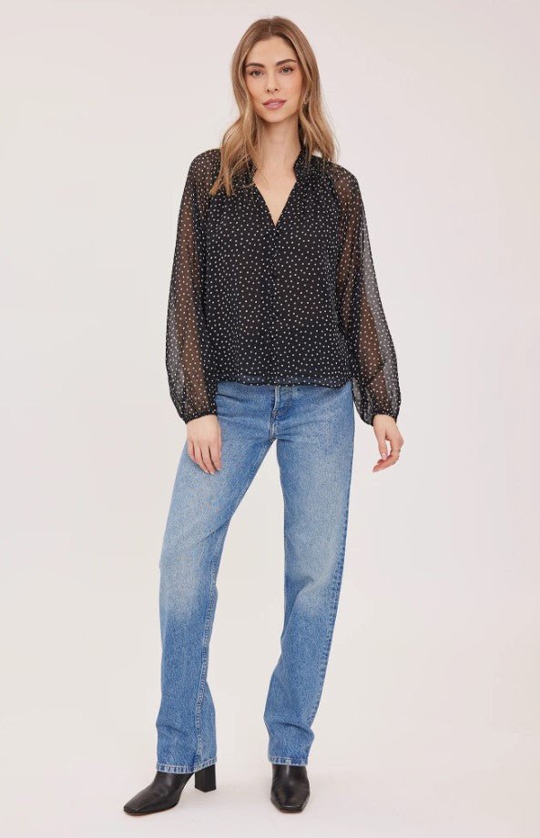 Annie Blouse - Black Print - Jaffi&