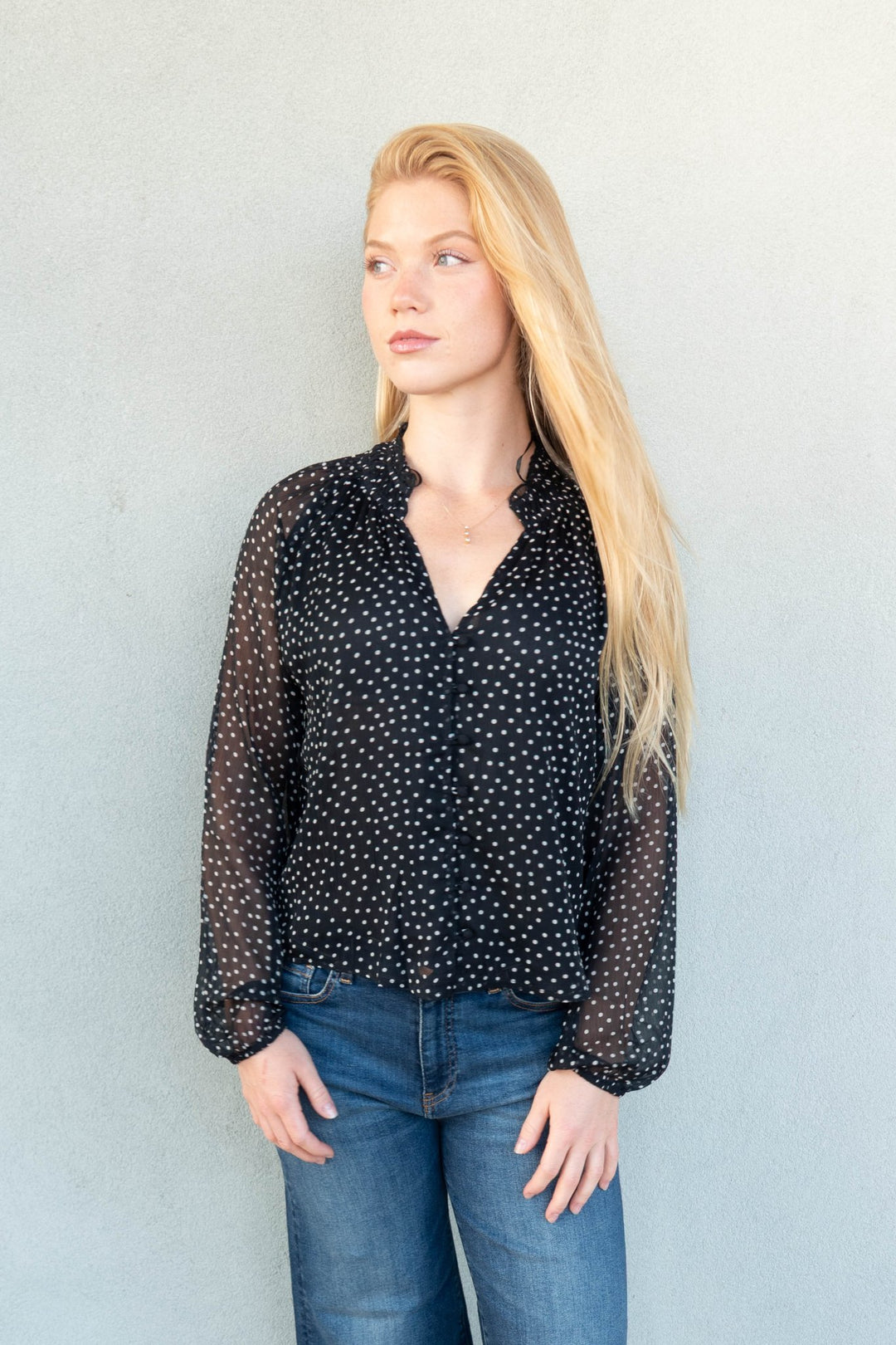 Annie Blouse - Black Print - Jaffi's