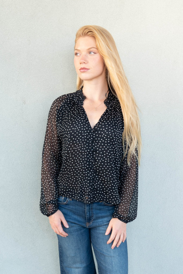 Annie Blouse - Black Print - Jaffi&