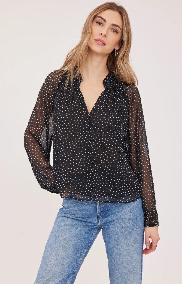 Annie Blouse - Black Print - Jaffi's