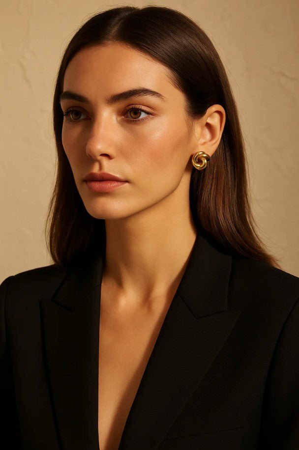 Arden Knotted Stud Earrings - Jaffi's