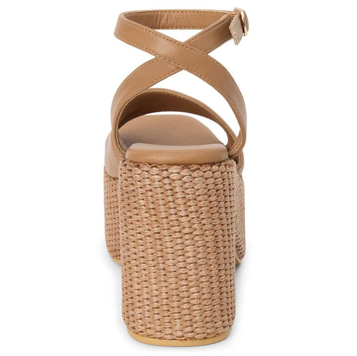 Arden Platform Heel - Cognac - Jaffi's