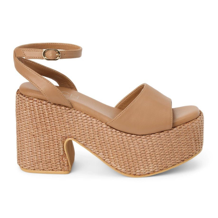 Arden Platform Heel - Cognac - Jaffi's