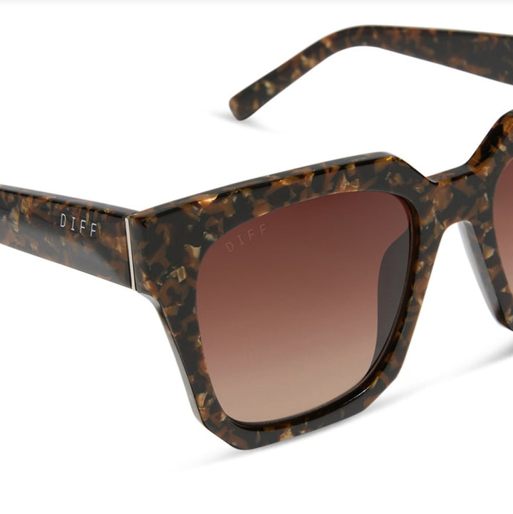 Ariana Sunglasses - Glitter Tortoise + Brown Gradient Polarized