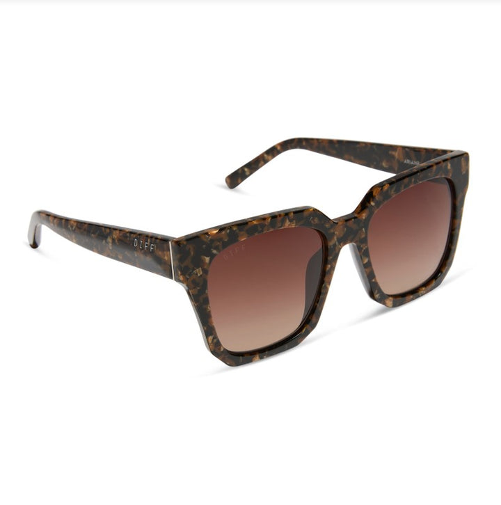 Ariana Sunglasses - Glitter Tortoise + Brown Gradient Polarized