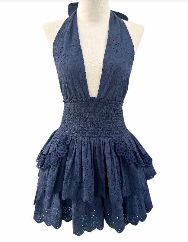 Arielle Dress - Navy - Jaffi's