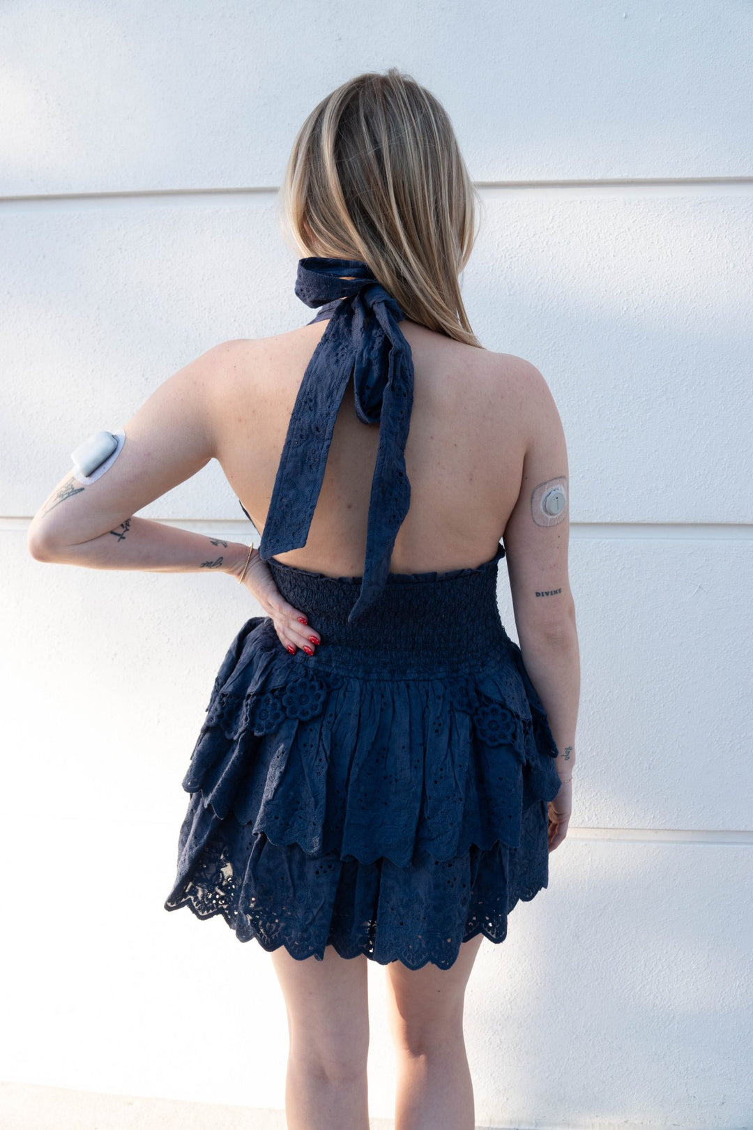 Arielle Dress - Navy - Jaffi's