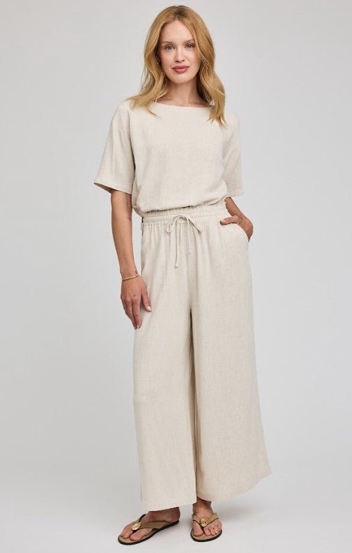 Arlo Wide Leg Pant - Linen - Jaffi's