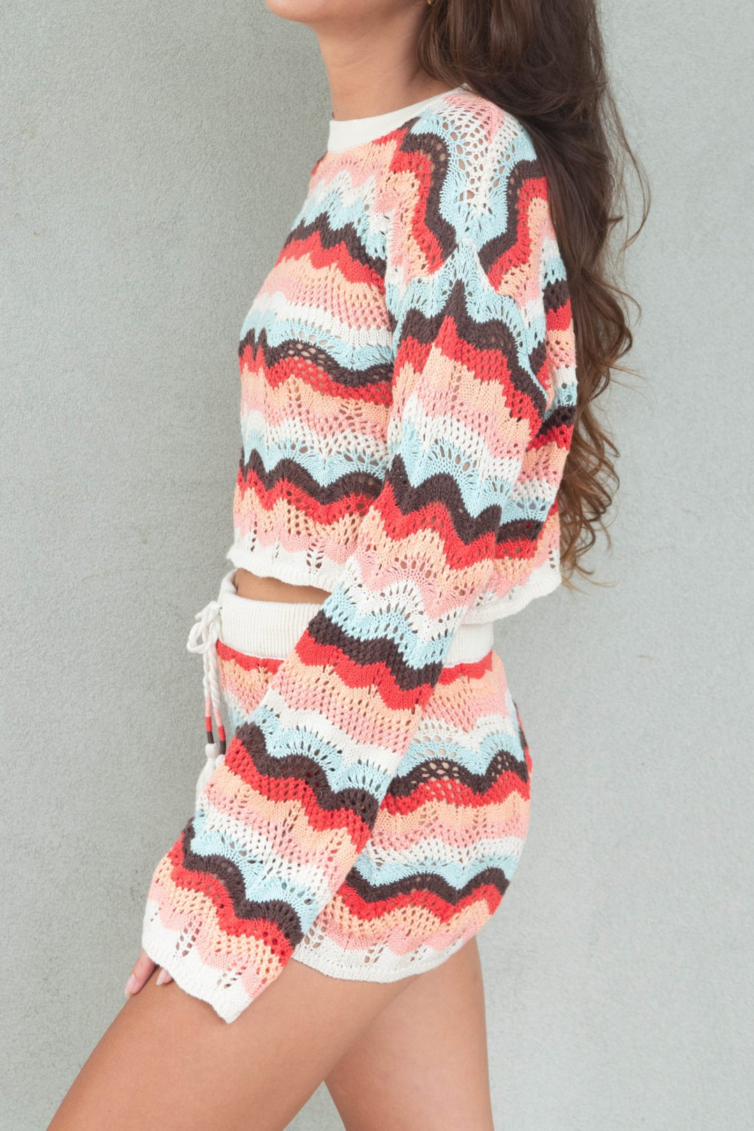 Ashby Crochet Short - Sunset Multi - Jaffi's