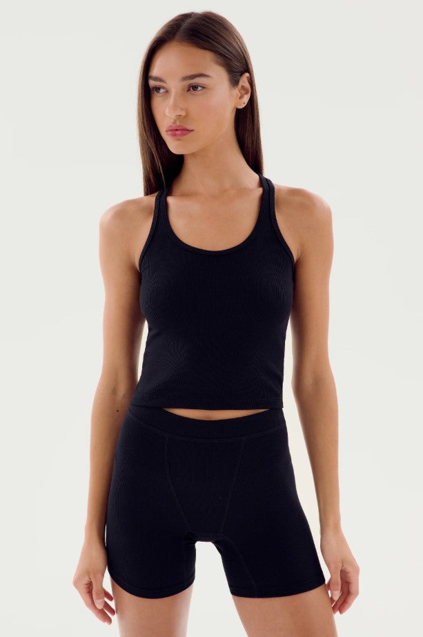 Black Ashby Rib Crop