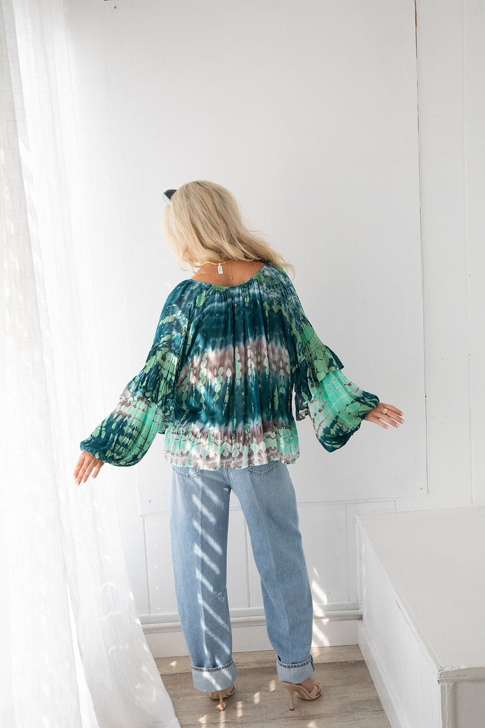 Aster Top - Teal Aurora Wash - Jaffi's