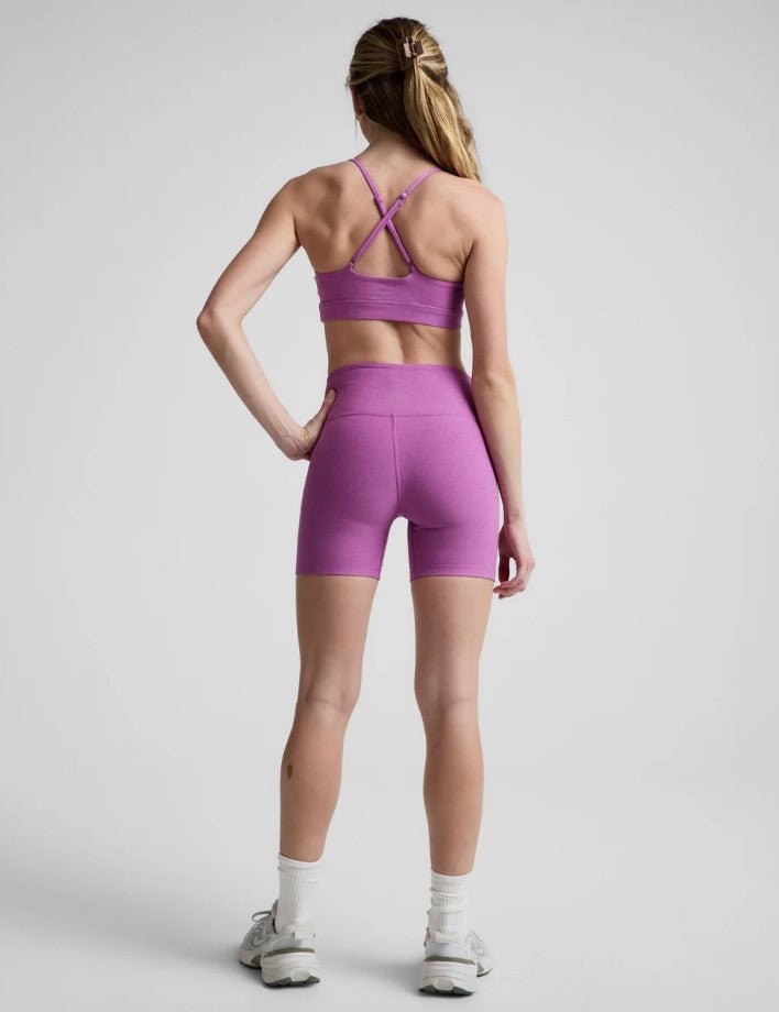 At Your Leisure 5" Biker Short - Fun Fuschia Heather - Jaffi's