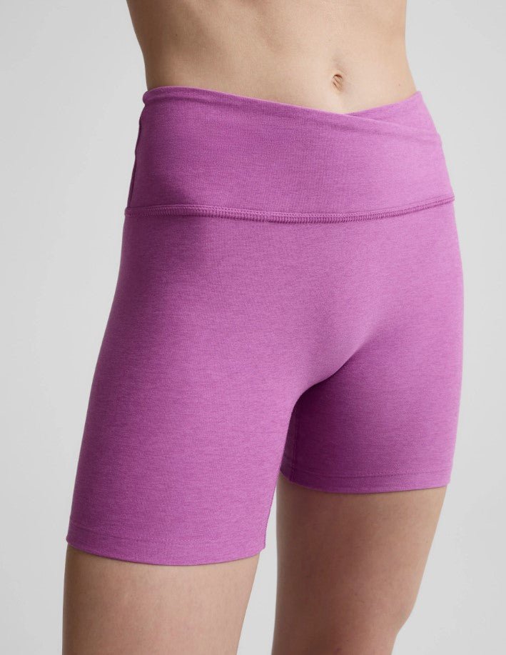 At Your Leisure 5" Biker Short - Fun Fuschia Heather - Jaffi's
