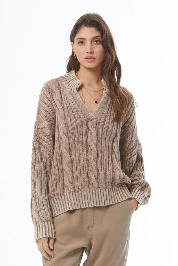 Auckland Sweater - Shitake Mineral Wash