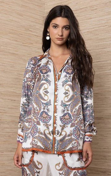 Audyn Button Down Blouse - Ivory - Jaffi's