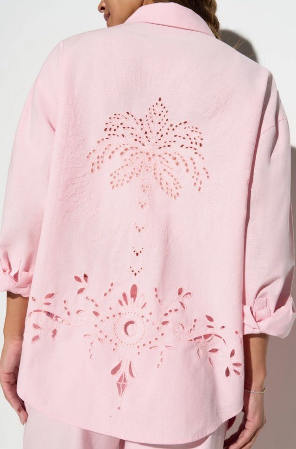 Aura Palm Echo Shirt - Blush Pink - Jaffi's