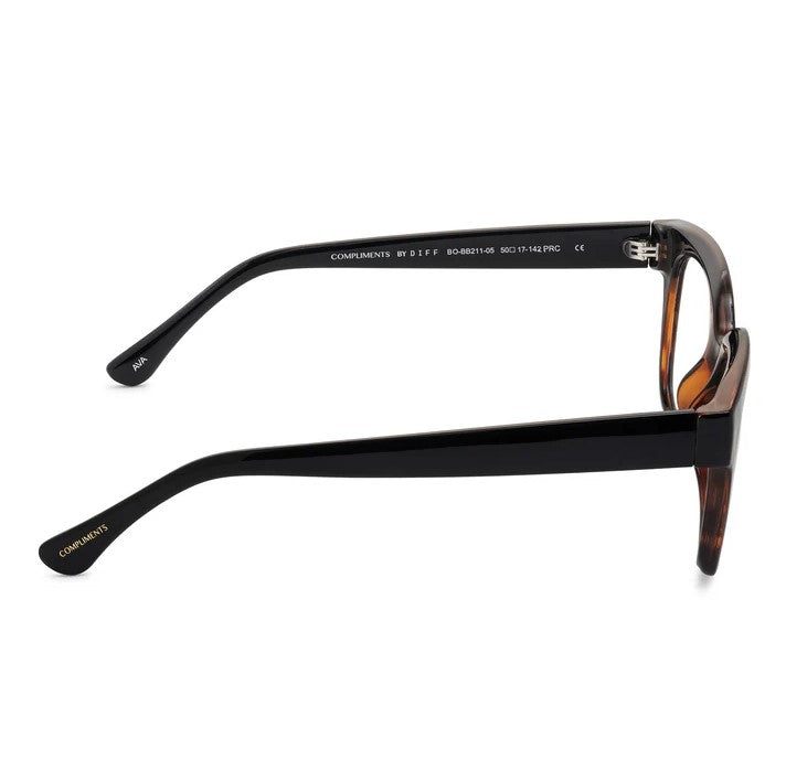 Ava Blue Light Readers - Black Tortoise