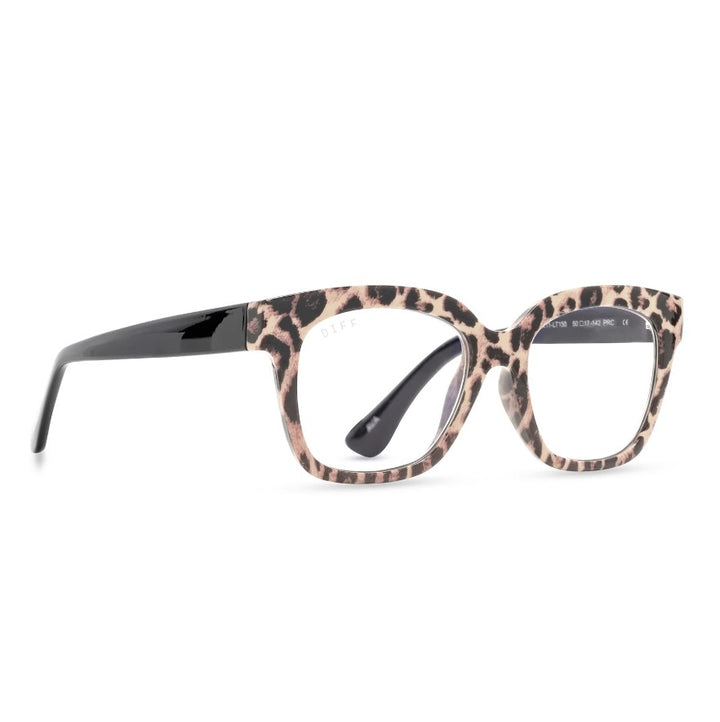 Ava Blue Light Readers - Leopard Tortoise