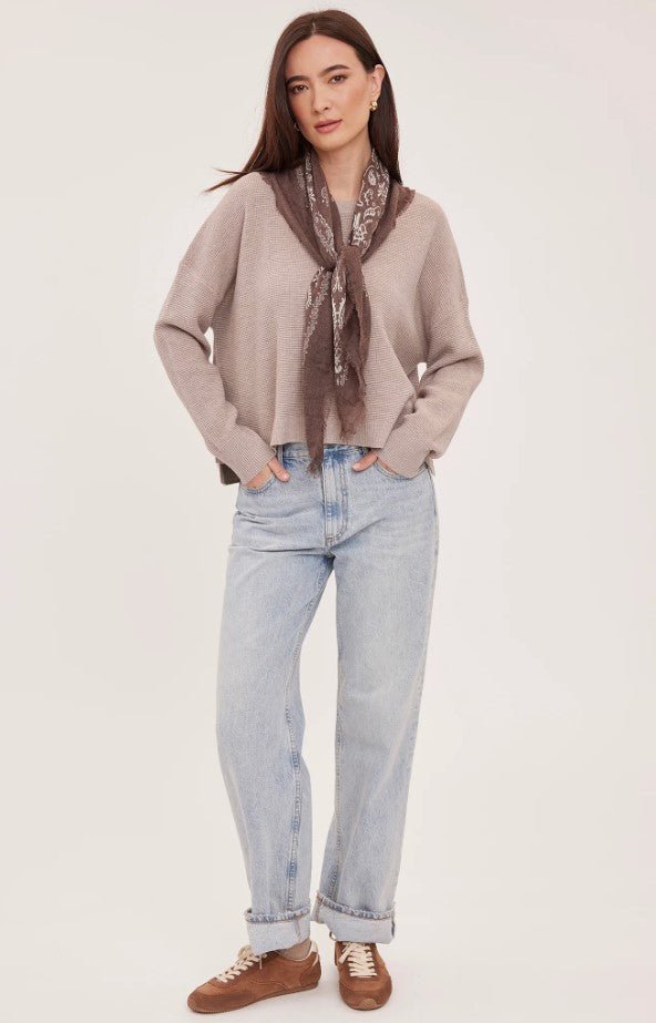 Axel Crewneck Sweater - Heather Latte - Jaffi&