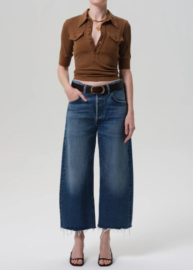 Ayla Raw Hem Crop - Chaya