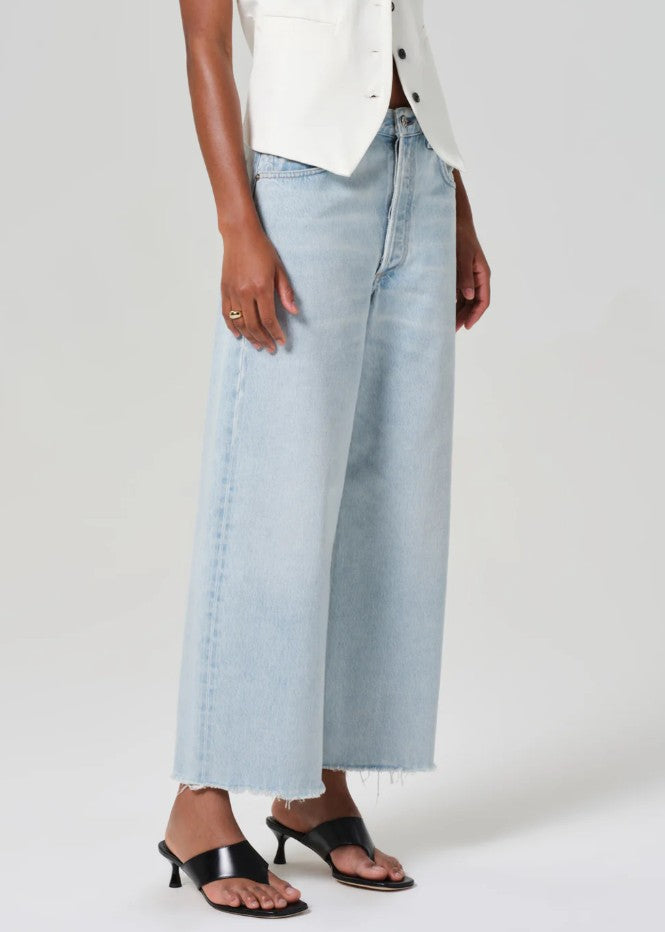 Ayla Raw Hem Crop - Sailor