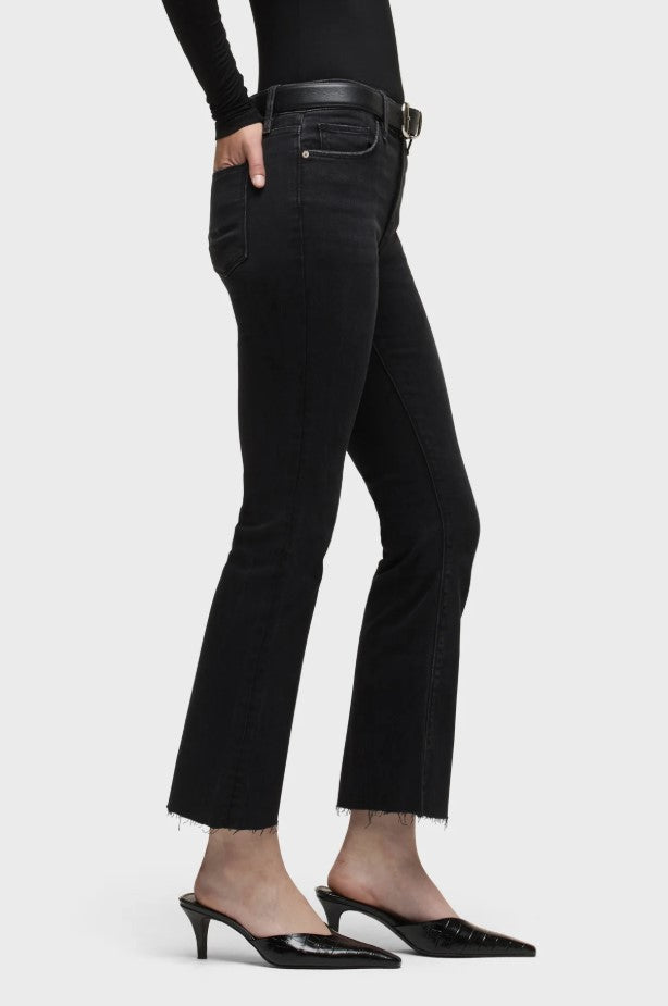 Barbara High Rise Crop Boot - Dark Raven