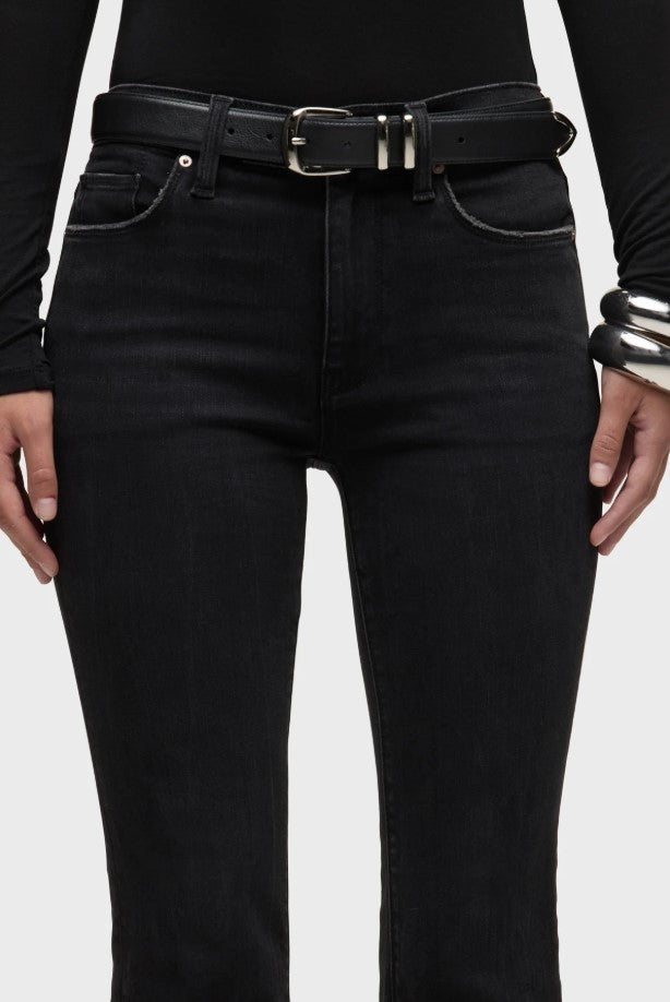 Barbara High Rise Crop Boot - Dark Raven