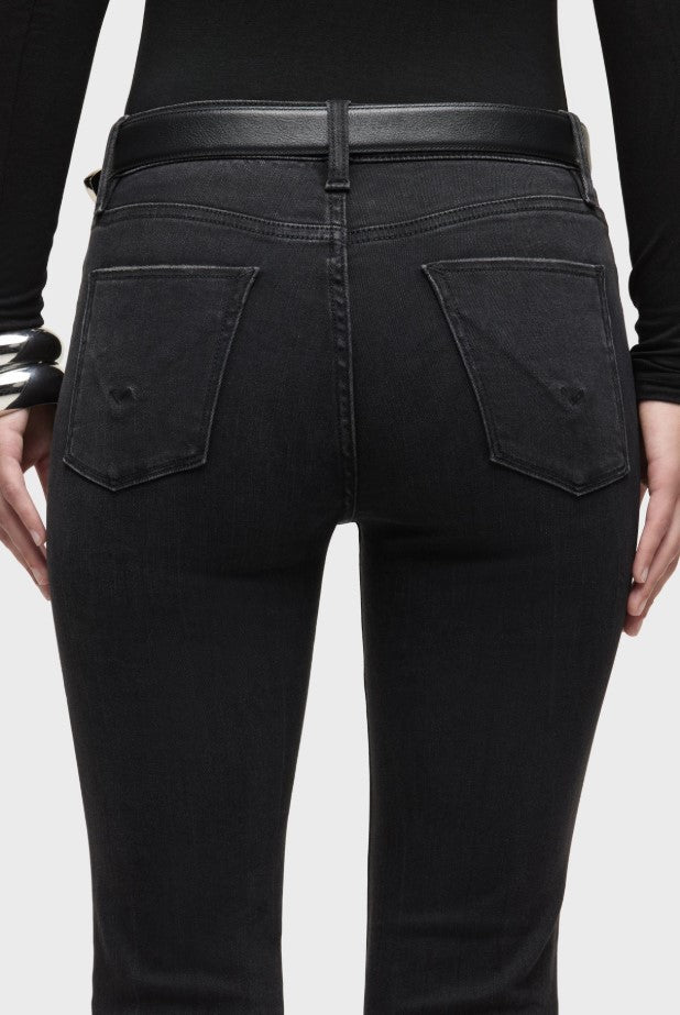 Barbara High Rise Crop Boot - Dark Raven