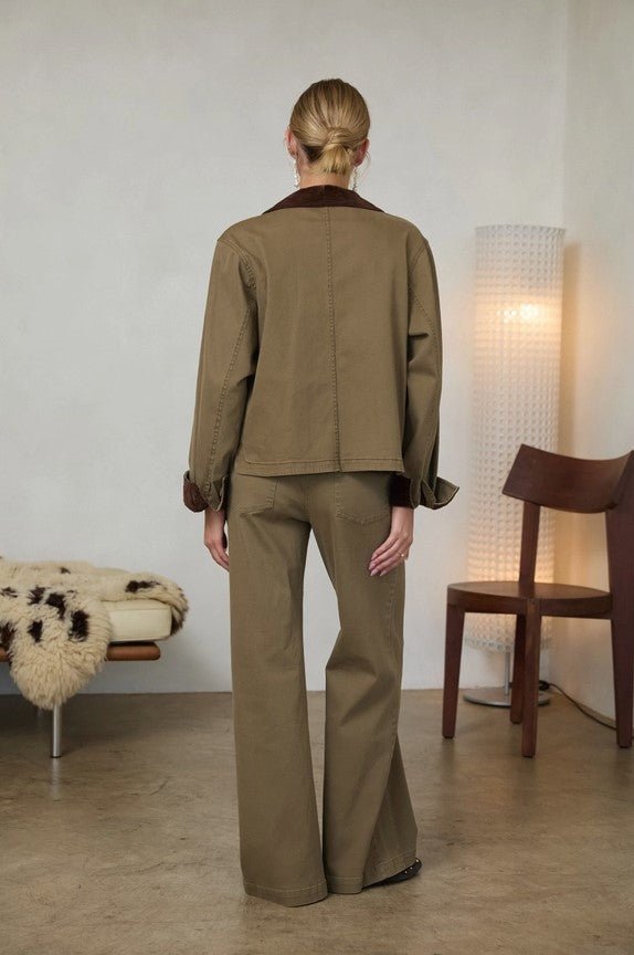 Barn Jacket - Olive/Brown - Jaffi&