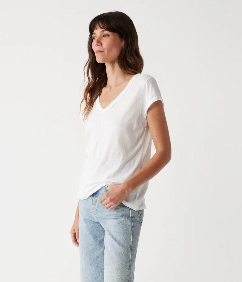 Baxter V-Neck Raw Edge Tee