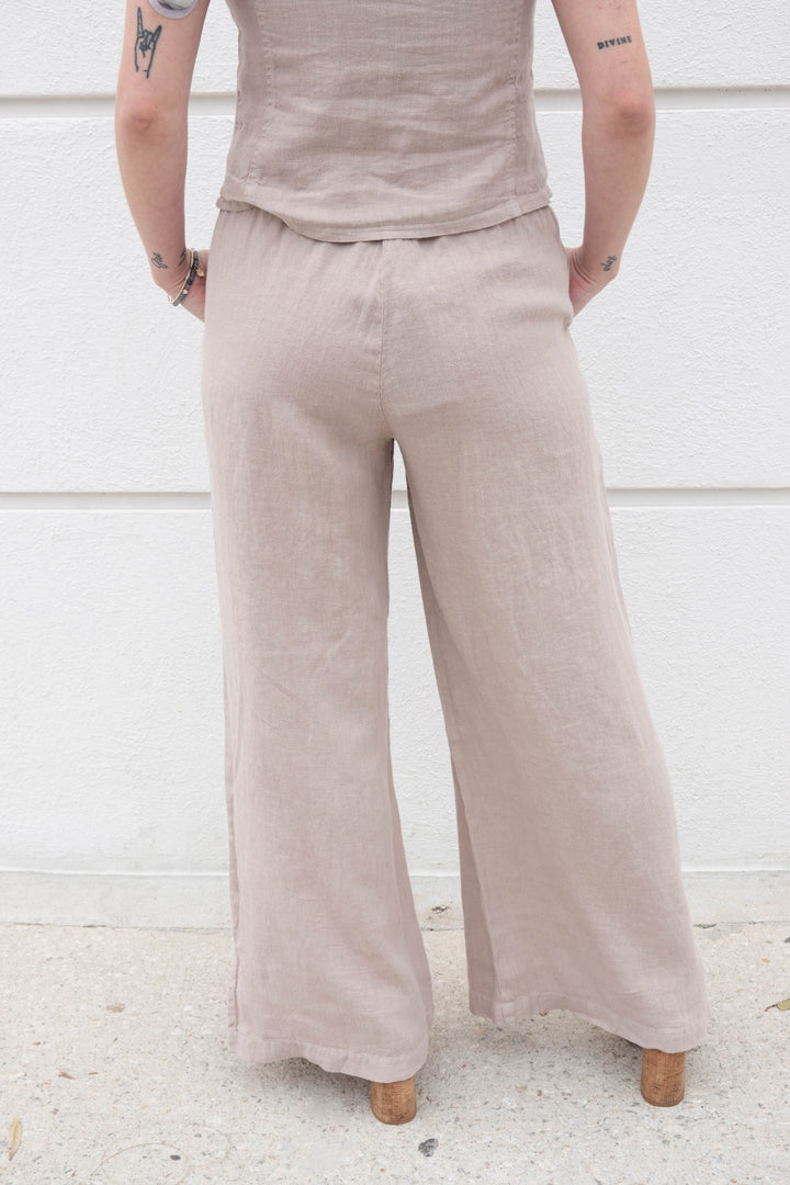 Beachfront Linen Pants - Sanstone - Jaffi's