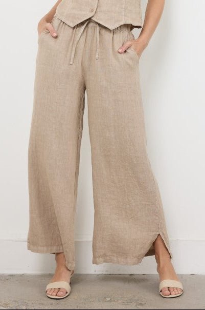 Beachfront Linen Pants - Sanstone - Jaffi's