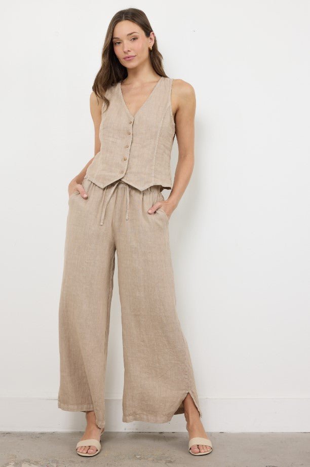 Beachfront Linen Pants - Sanstone - Jaffi's