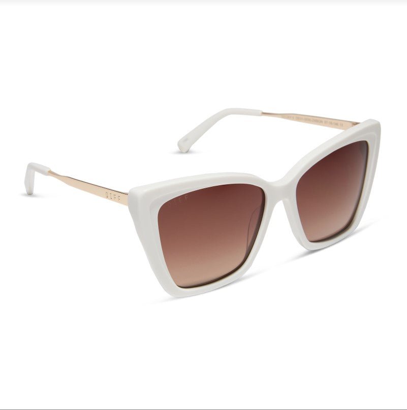 Becky II Sunglasses - Snowbound + Brown Gradient - Jaffi's