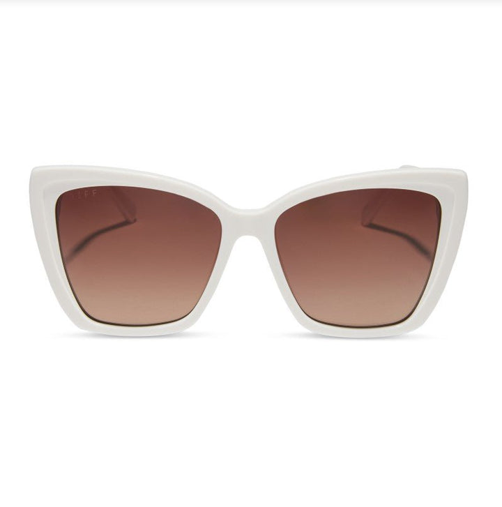 Becky II Sunglasses - Snowbound + Brown Gradient - Jaffi's