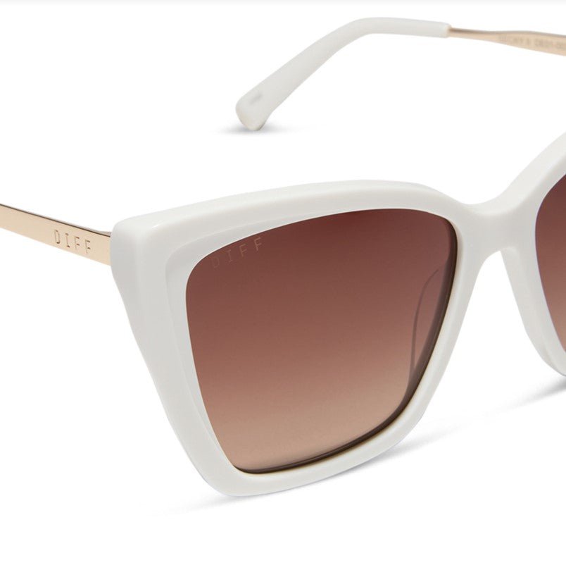 Becky II Sunglasses - Snowbound + Brown Gradient - Jaffi's