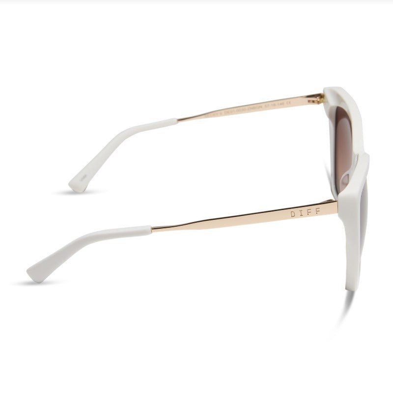 Becky II Sunglasses - Snowbound + Brown Gradient - Jaffi's