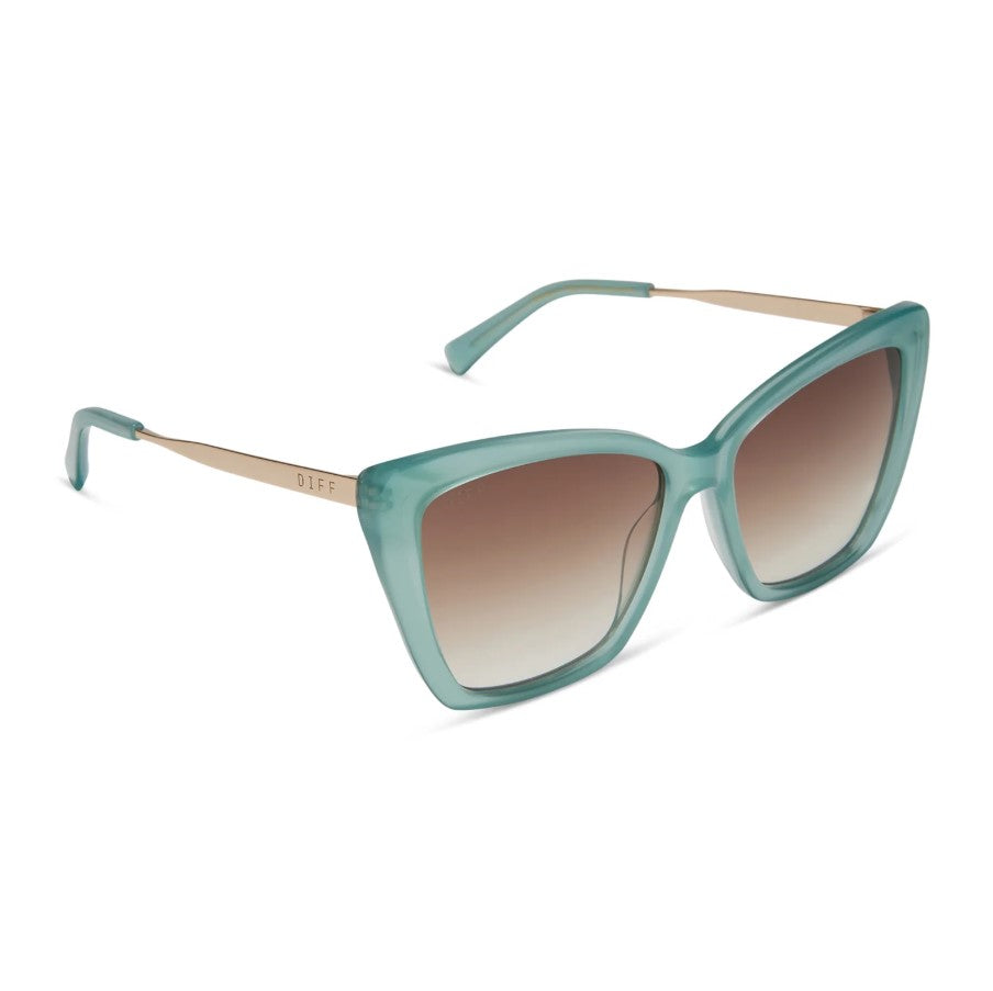 Becky II Sunglasses - Aquatic Awe + Brown Gradient