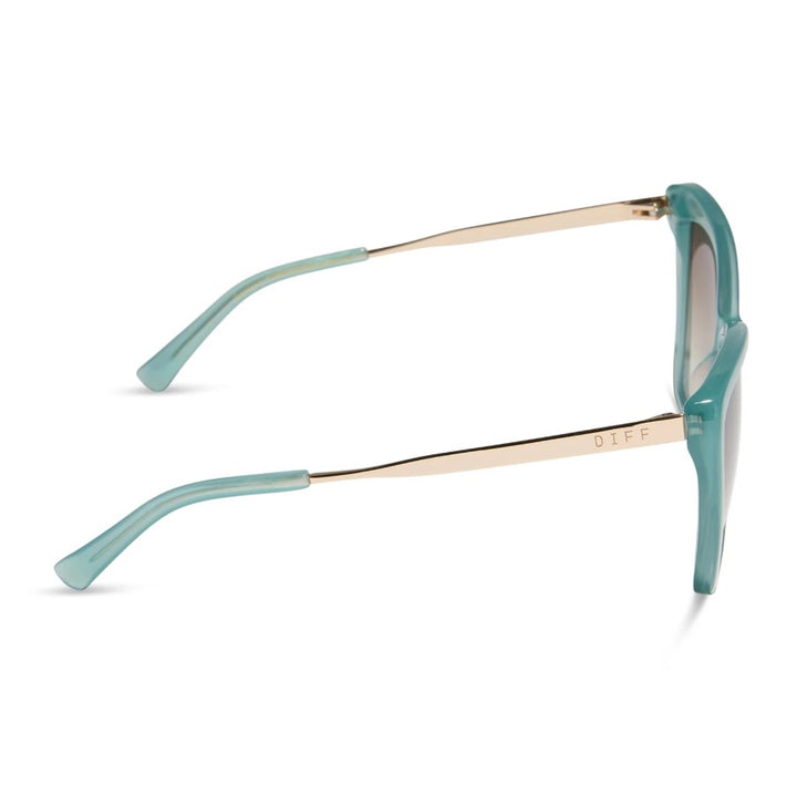 Becky II Sunglasses - Aquatic Awe + Brown Gradient