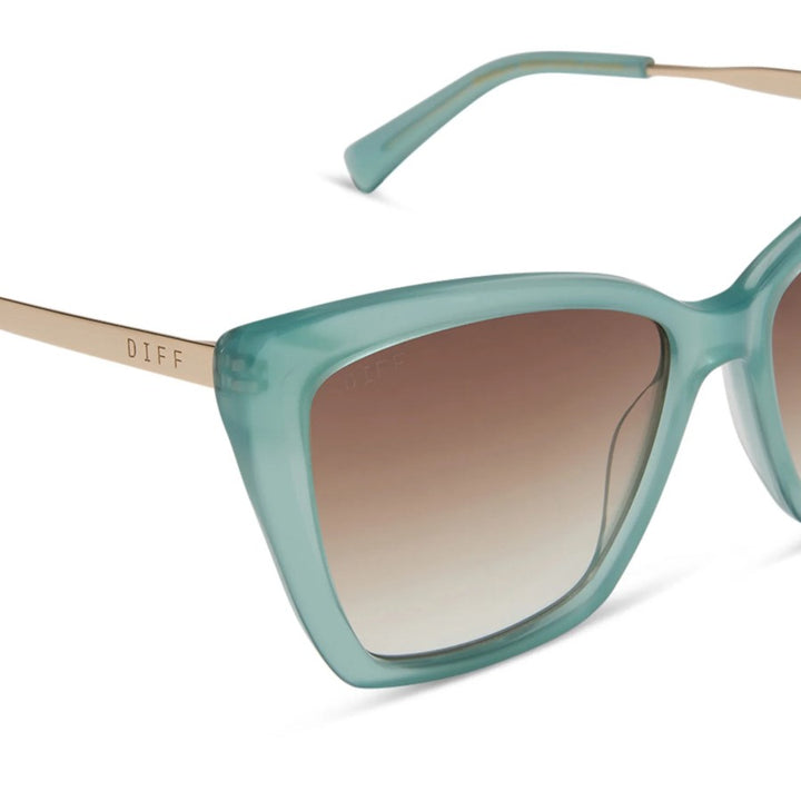 Becky II Sunglasses - Aquatic Awe + Brown Gradient