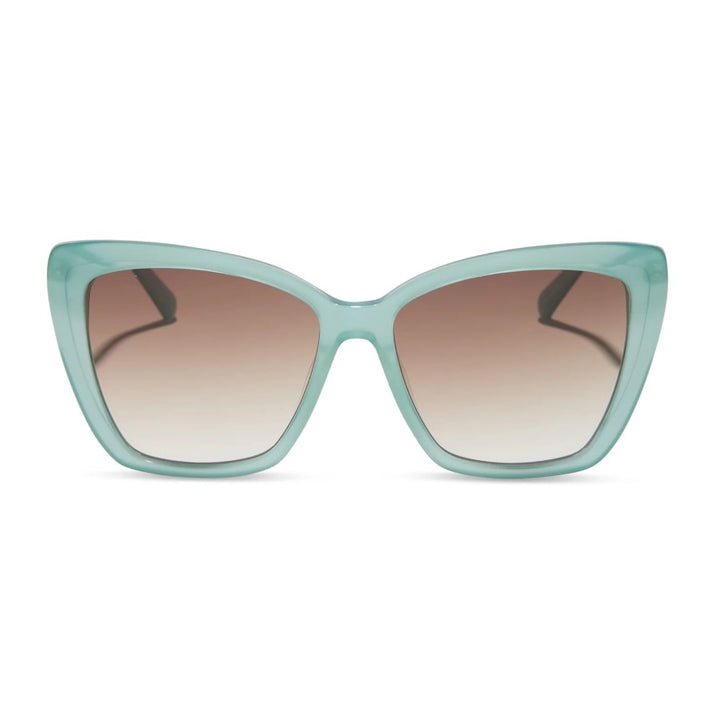 Becky II Sunglasses - Aquatic Awe + Brown Gradient