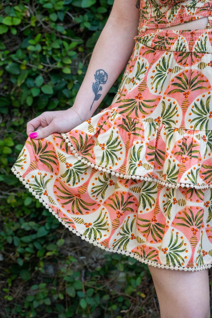 Belize Braided Mini Dress - Palm Beach Palm - Jaffi's