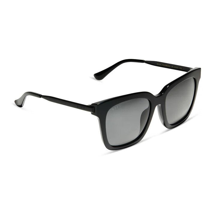 Bella Sunglasses - Black + Grey Polarized - Jaffi's