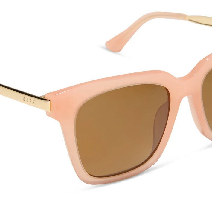 Bella Sunglasses - Peach + Brown Polarized - Jaffi's