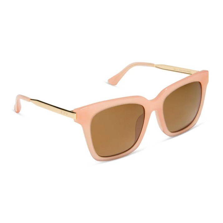 Bella Sunglasses - Peach + Brown Polarized - Jaffi's